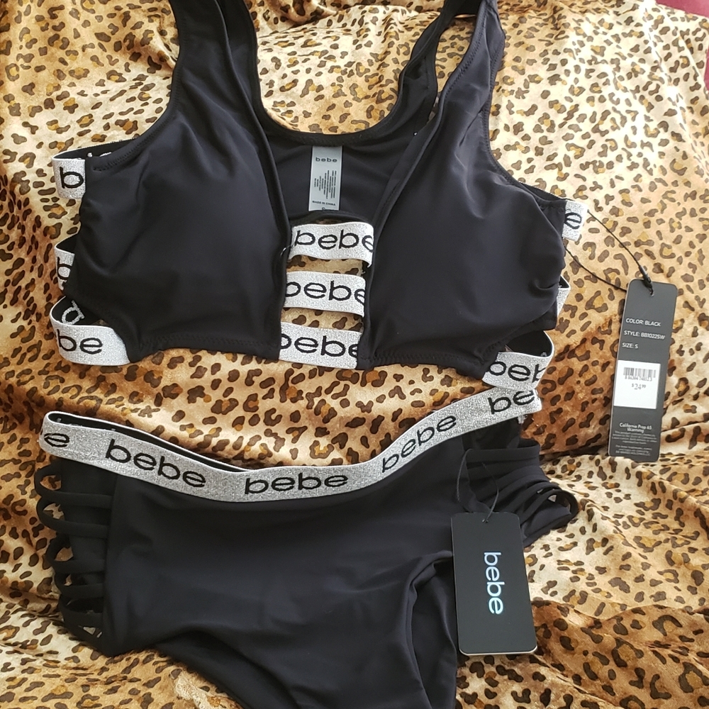🆕️ women's bebe black high waisted bikini. NWT
